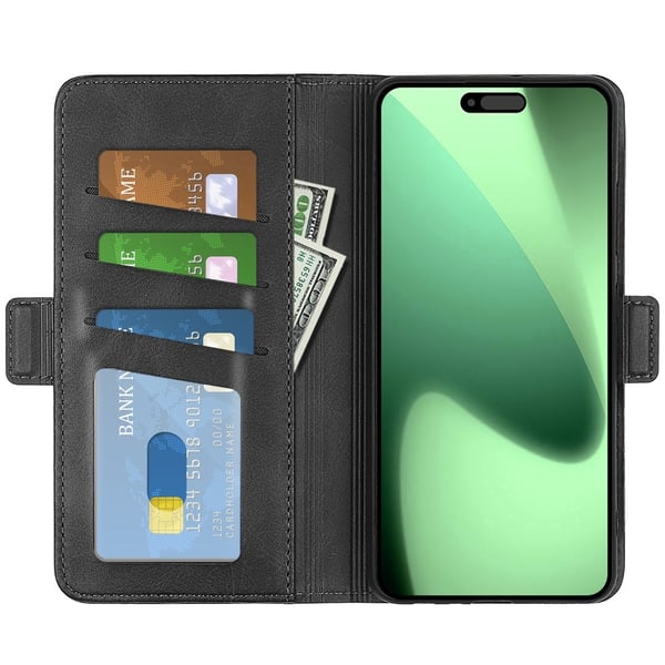SKALO iPhone 17 Pro Premium ID Flip Cover - Sort