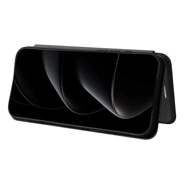 SKALO iPhone 17 Pro Carbon Fiber Flip Cover - Sort