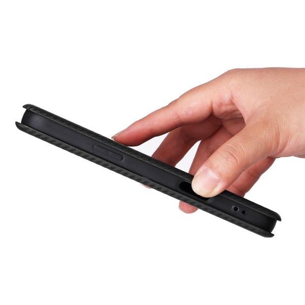 SKALO iPhone 17 Pro Carbon Fiber Flip Cover - Sort