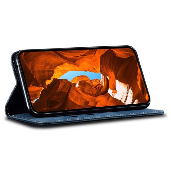 SKALO iPhone 17 Pro Jeans Flip Cover - Blå