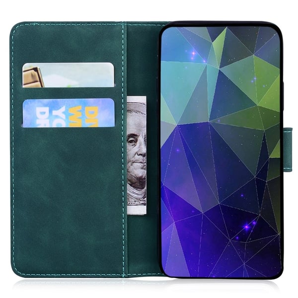 SKALO iPhone 17 Pro Præget Tiger Flip Cover - Grøn