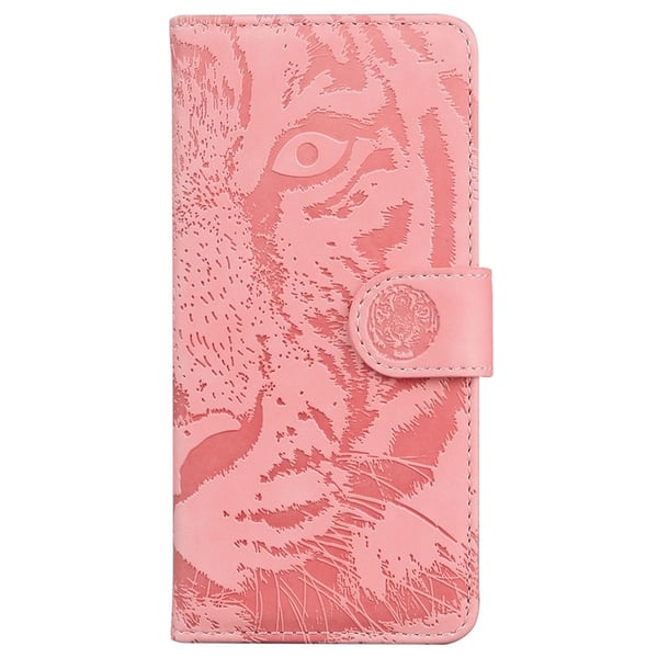 SKALO iPhone 17 Pro Præget Tiger Flip Cover - Pink