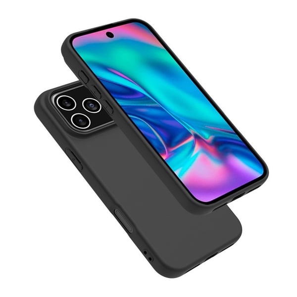 SKALO iPhone 17 Pro Max Matsort Ultratynd TPU Cover - Sort