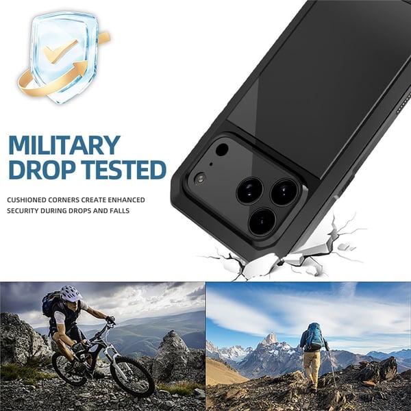 SKALO iPhone 17 Pro Max Heavy Armor Suojakuori - Musta