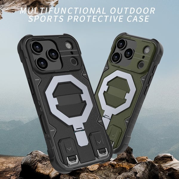 SKALO iPhone 17 Pro Max Armor Matrix Suojakuori - Vihreä