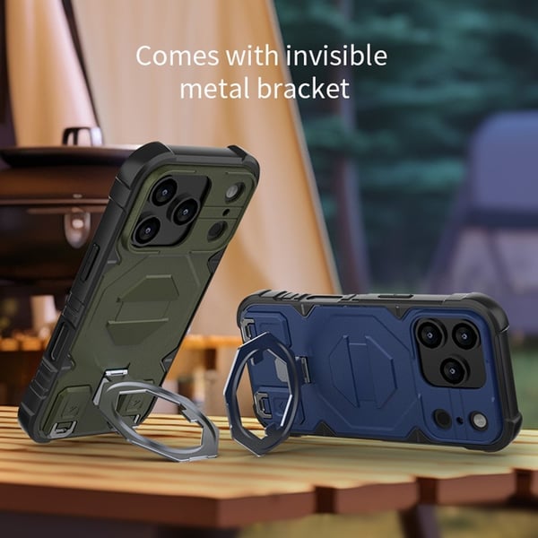 SKALO iPhone 17 Pro Max Armor Matrix Suojakuori - Musta