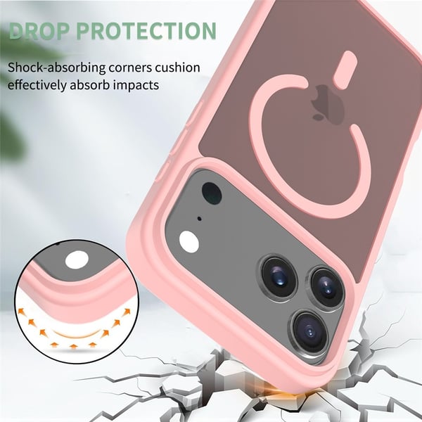 SKALO iPhone 17 Pro Max Skin-touch Hybrid Cover - Pink