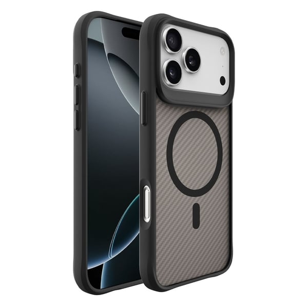 SKALO iPhone 17 Pro Max Carbon Fiber Cover - Sort