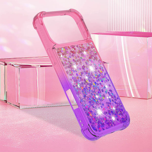 SKALO iPhone 17 Pro Max Kviksand Glitter Cover - Pink-Lilla