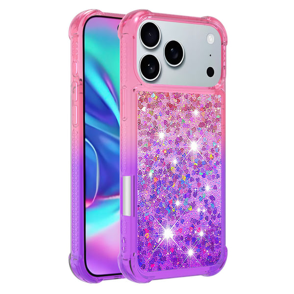SKALO iPhone 17 Pro Max Kviksand Glitter Cover - Pink-Lilla