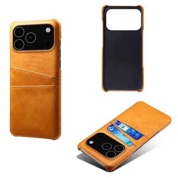 SKALO iPhone 17 Pro Max PU-Læder Kortholder Cover - Lys brun