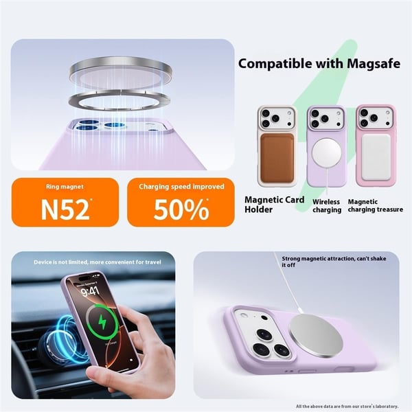 SKALO iPhone 17 Pro Max Tynd Silikone Cover - Lilla