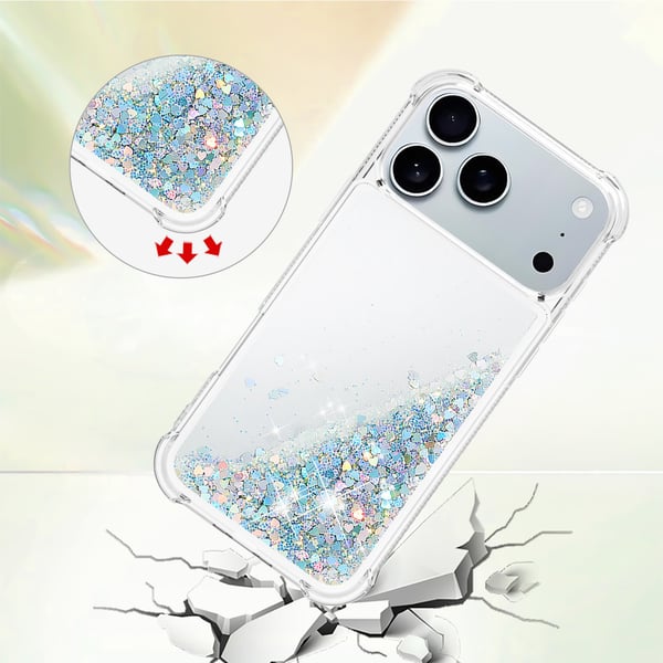 SKALO iPhone 17 Pro Max Kviksand Glimmer Cover - Sølv