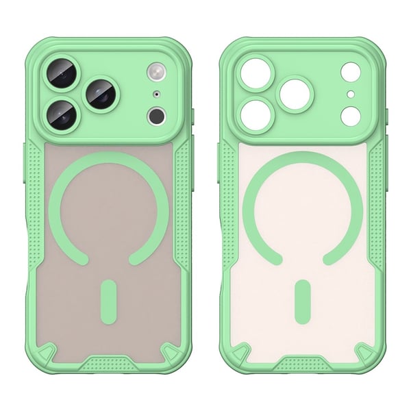 SKALO iPhone 17 Pro Max Armor Hybrid Frosted Cover - Grøn