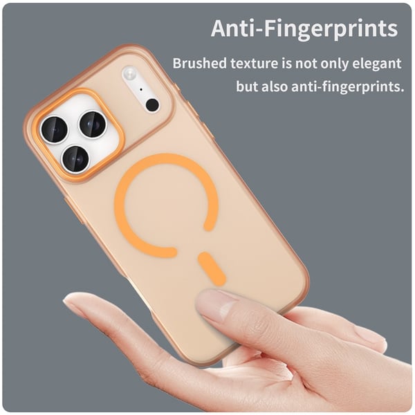 SKALO iPhone 17 Pro Max Matte Translucent Hybrid Cover - Orange