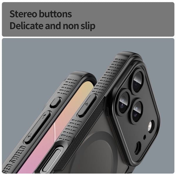 SKALO iPhone 17 Pro Max Armor Hybrid Frosted Cover - Sort