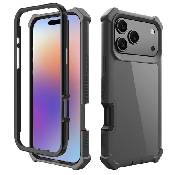 SKALO iPhone 17 Pro Max Robust Hjørnebeskyttelse Cover - Sort