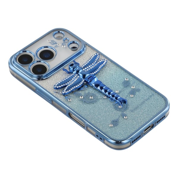 SKALO iPhone 17 Pro Max KADEM Dragonfly Glitter Cover - Blå