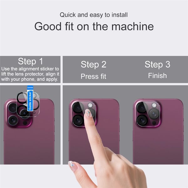 IMAK iPhone 17 Pro Max Kamerasuoja Karkaistua Lasia - Läpinäkyvä