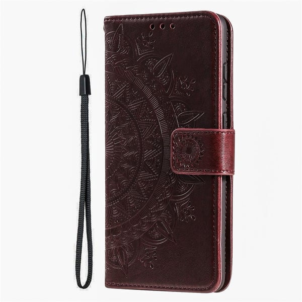 SKALO iPhone 17 Pro Max Mandala Flip Cover - Brun