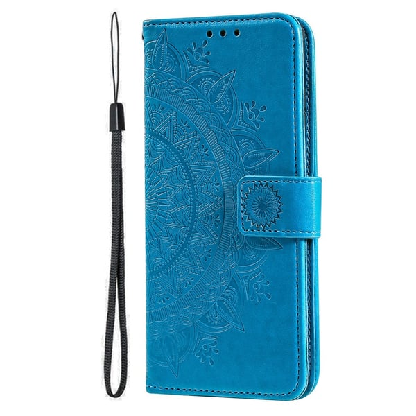 SKALO iPhone 17 Pro Max Mandala Lompakkokotelo - Sininen