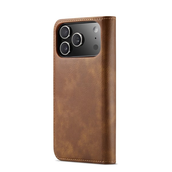DG MING iPhone 17 Pro Max 2-i-1 Magnet Flip Cover - Brun