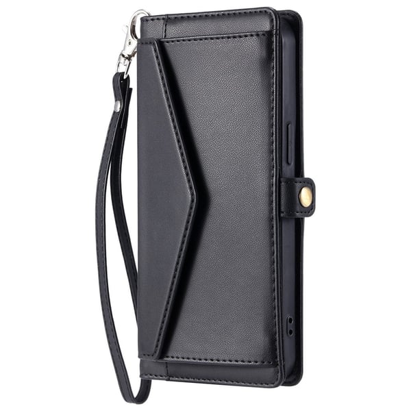 SKALO iPhone 17 Pro Max PU-Læder Kuvert Flip Cover - Sort