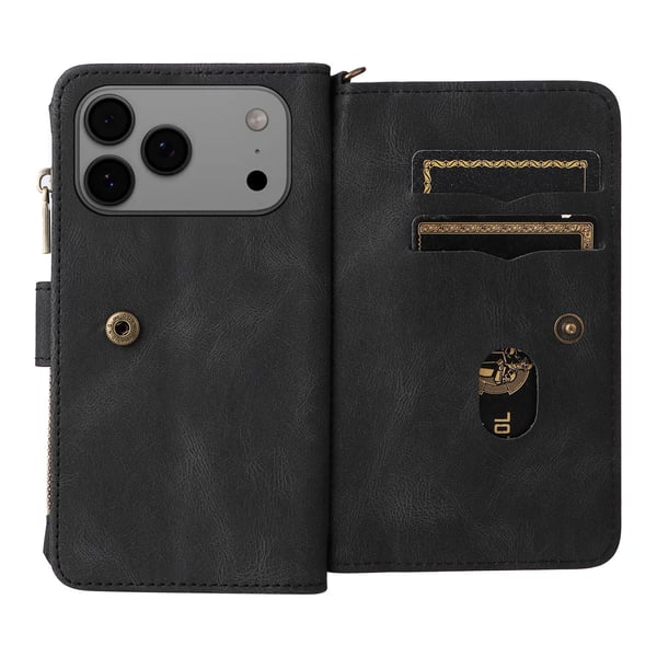 SKALO iPhone 17 Pro Max KT-2 Big Wallet 17-RUM Flip Cover - Sort