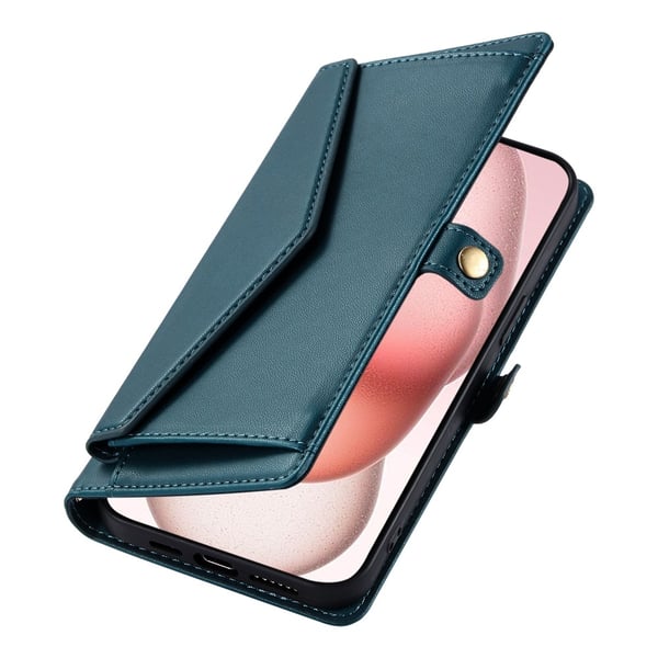 SKALO iPhone 17 Pro Max PU-Læder Kuvert Flip Cover - Grøn