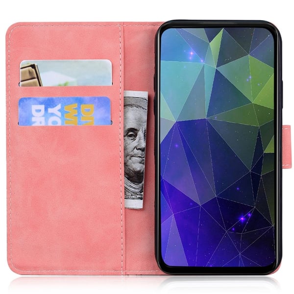SKALO iPhone 17 Pro Max Præget Tiger Flip Cover - Pink