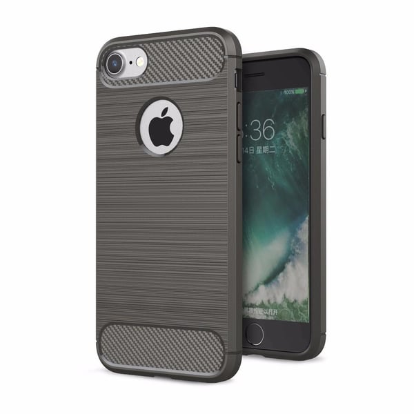 SKALO iPhone 7/8 Armor Carbon Stöttåligt TPU-skal