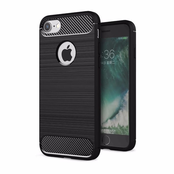 SKALO iPhone 7/8 Armor Carbon Stöttåligt TPU-skal