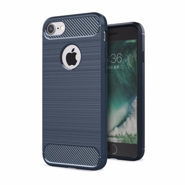 SKALO iPhone 7/8 Armor Carbon Stöttåligt TPU-skal