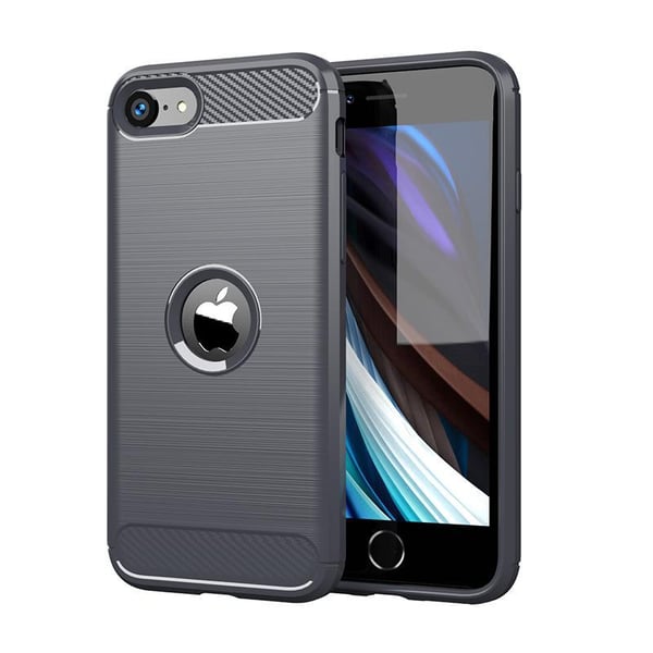 SKALO iPhone SE (2020/2022) Armor Carbon Stødsikker TPU-cover
