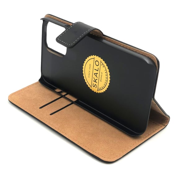 SKALO iPhone 12 Pro Max Lompakkokotelo Aitoa nahkaa