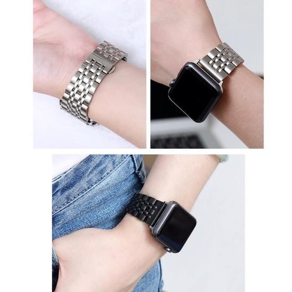 SKALO Metalarmbånd med 5 led Apple Watch Series 1-3 42mm