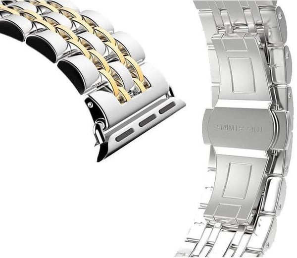 SKALO Metalarmbånd med 5 led Apple Watch Series 1-3 42mm