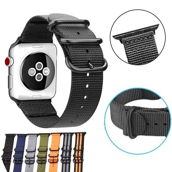 SKALO Nato-ranneke Nylon Apple Watch Series 1-3 38mm