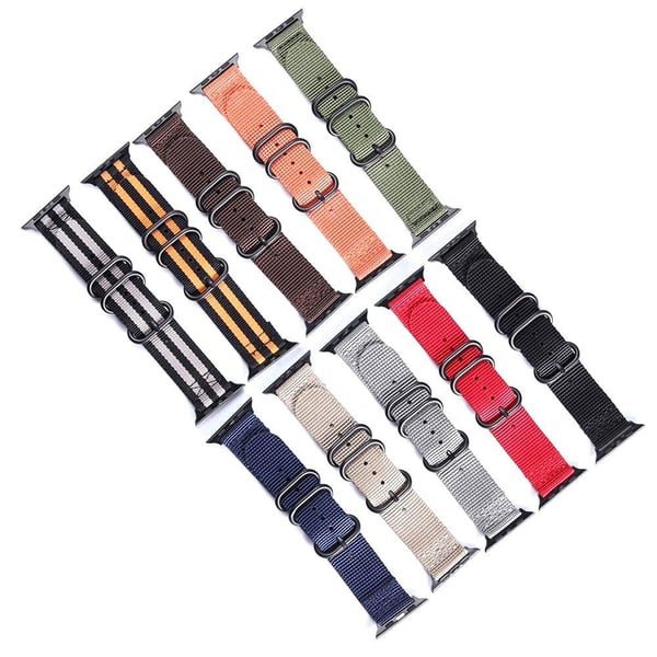 SKALO Nato-ranneke Nylon Apple Watch Series 1-3 38mm