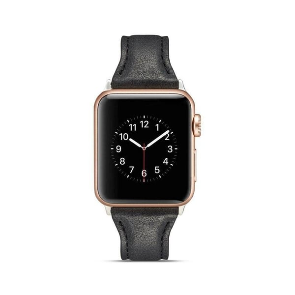 SKALO Kapea nahkaranneke Apple Watch Series 1-3 38mm