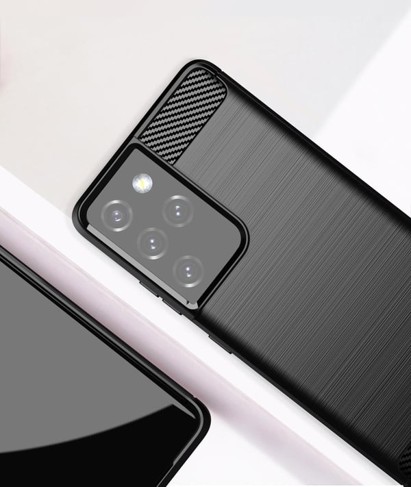 Stöttåligt Armor Carbon TPU-skal Samsung S21 Ultra