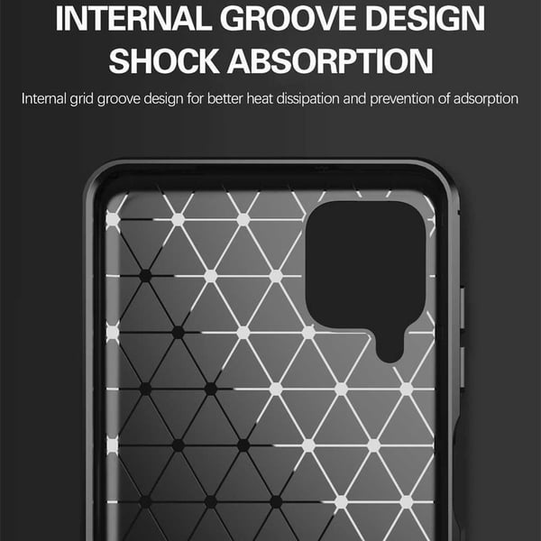 SKALO Samsung A12 Armor Carbon Stødsikker TPU-cover