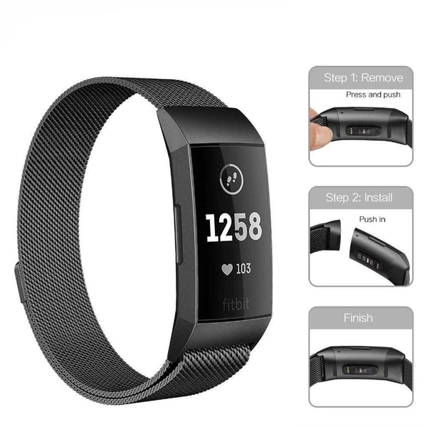 SKALO Milanese Loop till Fitbit Charge 3/4