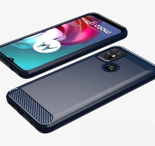 SKALO Moto G30 Armor Carbon Stødsikker TPU-cover