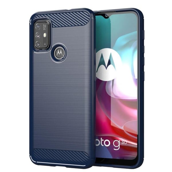 SKALO Moto G30 Armor Carbon Stødsikker TPU-cover