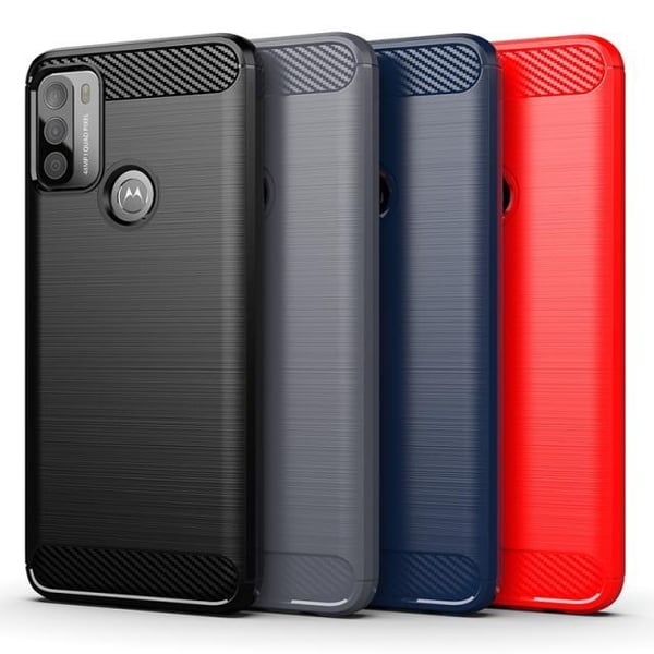 SKALO Moto G50 Armor Carbon Stødsikker TPU-cover