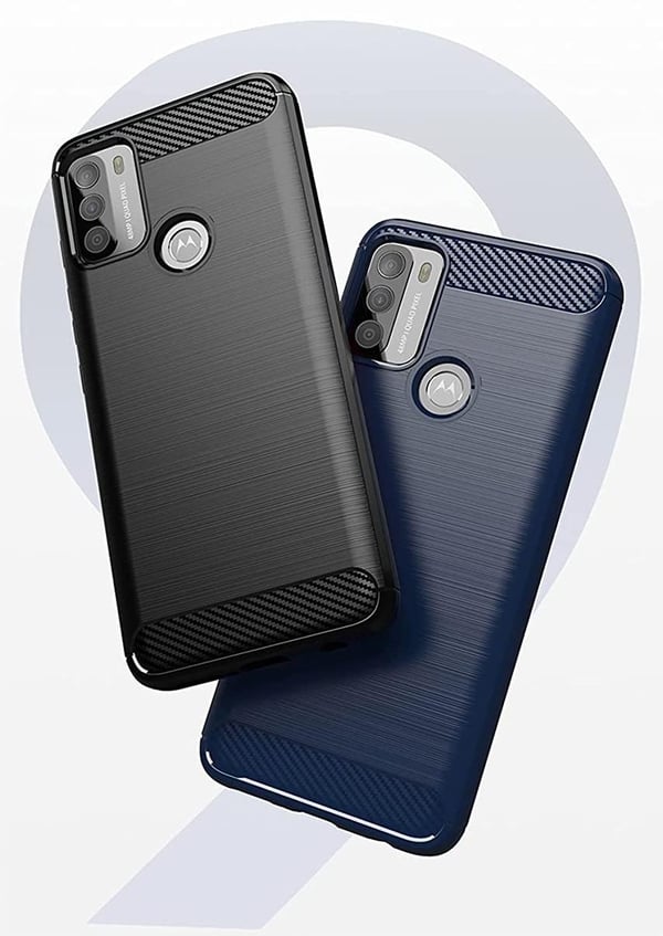 SKALO Moto G50 Armor Carbon Stødsikker TPU-cover