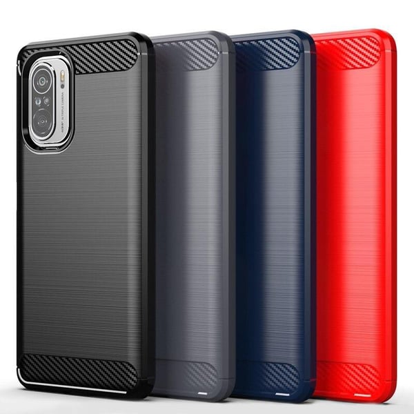 SKALO Xiaomi Poco F3 Armor Carbon Stødsikker TPU-cover