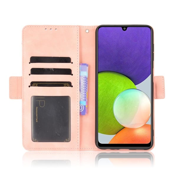 SKALO Samsung A22 4G 6-RUM Pungetaske - Pink