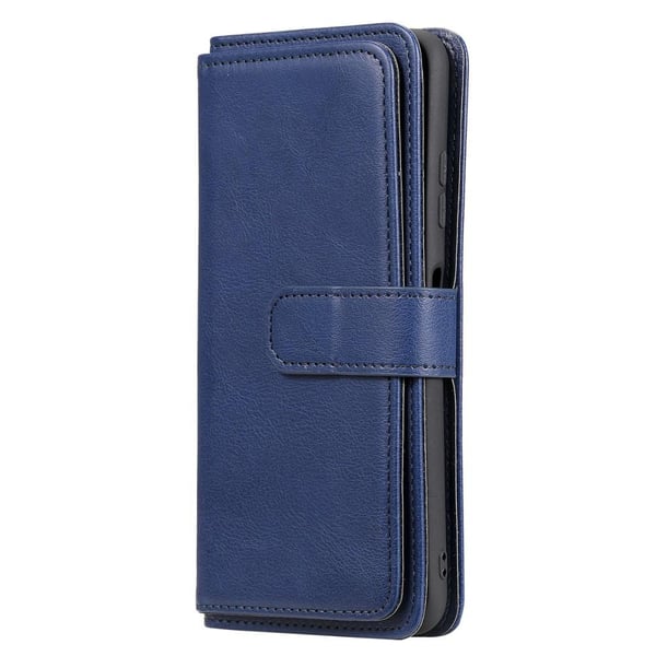 SKALO Samsung A22 5G 10-RUM Flip Cover - Blå